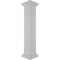 Ekena Millwork 8"W x 48"H Plain Newel Post with Flat Capital & Base Trim (Installation kit included) NWL08X48PLF0B0 - alternate 2